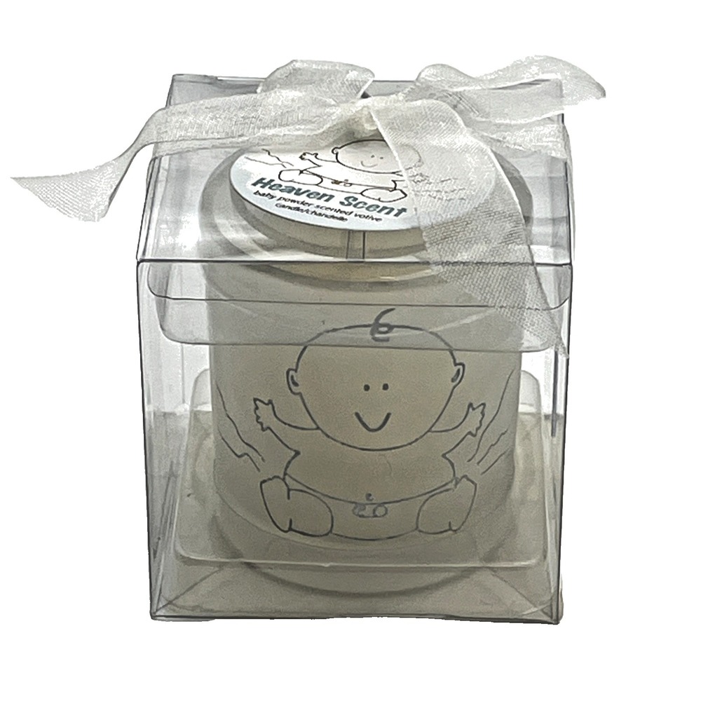 Lot Of 10 Kate Aspen Heaven Scent Baby Blue Candle, Baby Powder Scent New